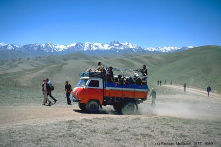 The drive to Bandi-Amir, Afghanistan